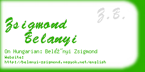 zsigmond belanyi business card